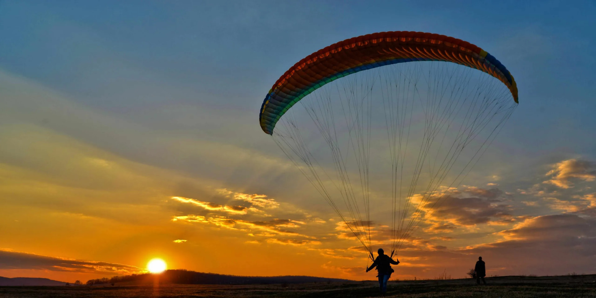 Paragliding above Jounieh Bay in Lebanon